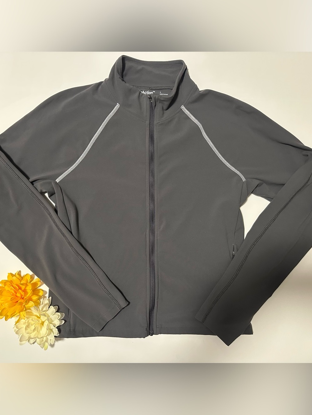 TNA Charcoal Full-Zip Bomber Jacket